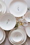 Hermia Juego de Platos de Servicio de Porcelana de 27 cm, 6 Piezas, Multicolor